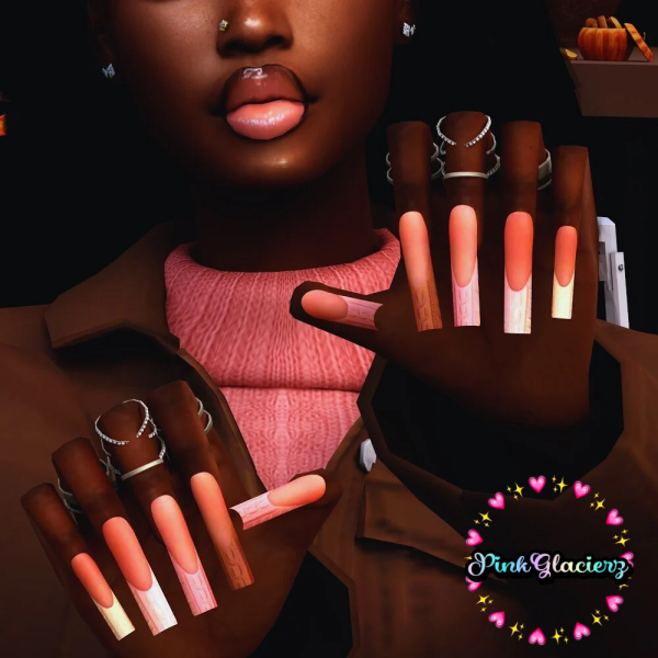 Mix Sweater Weather Nails by simsfinds - The Sims 4 Custom Content