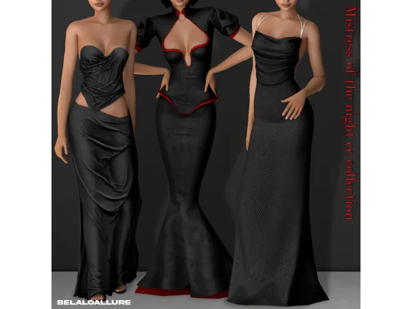 Alpha mistress of the night collection by Belaloallure - The Sims 4 Custom Content