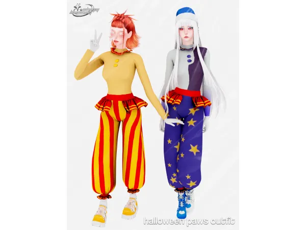 Alpha HALLOWEEN PAWS OUTFIT - The Sims 4 Custom Content