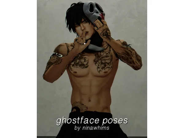 Mix ˙ghostface poses ninawhims - The Sims 4 custom content