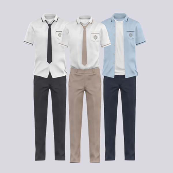 Mix [Noru] am Summer School Uniform by simsfinds - The Sims 4 Custom Content