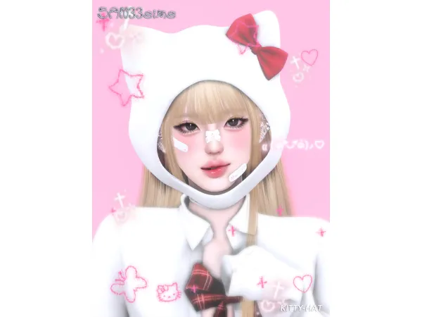 Mix 333Kitty Hat - The Sims 4 Custom Content