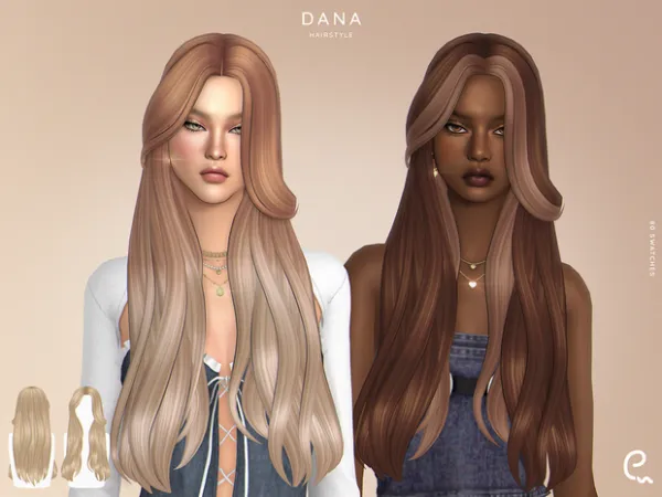 Maxis Match [EnriqueS4] Dana Hairstyle - The Sims 4 Custom Content