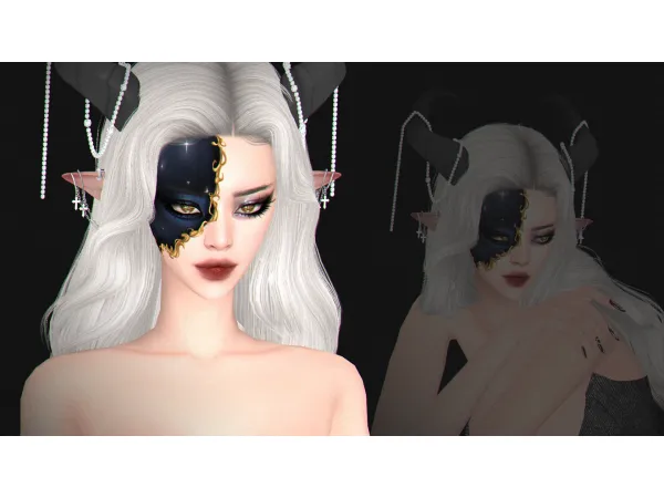 Alpha Milkyway Mask by Kikuruacchi - The Sims 4 Custom Content