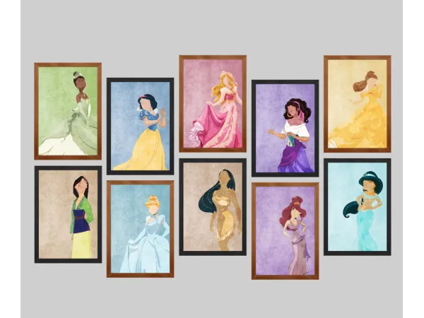 Mix Princesses in abstract art portatil by universo - The Sims 4 Custom Content