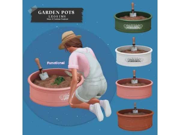 Mix Functional Garden Pots - The Sims 4 Custom Content