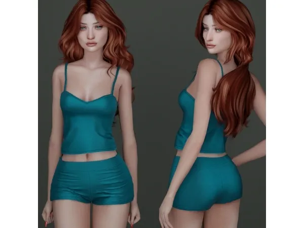 Alpha Devine summer set - The Sims 4 Custom Content