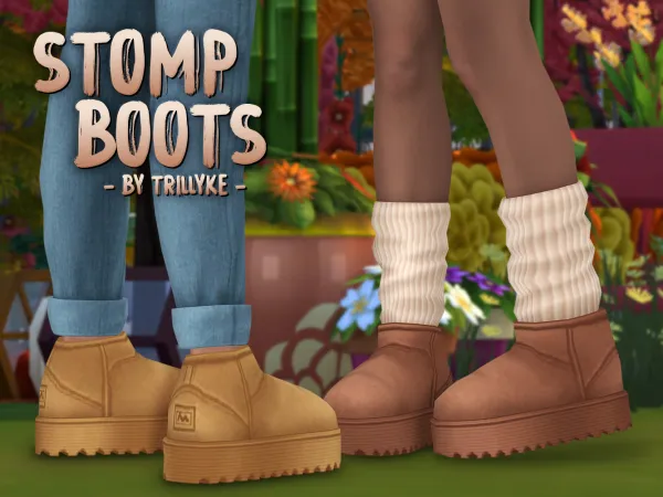 Maxis Match Stomp Boots by trillyke - The Sims 4 Custom Content