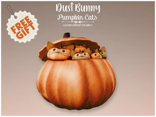 dust bunny pumpkin cats (gift)
