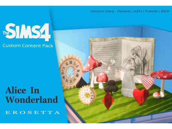Mix Alice in Wonderland Set sims by ERosetta - The Sims 4 Custom Content