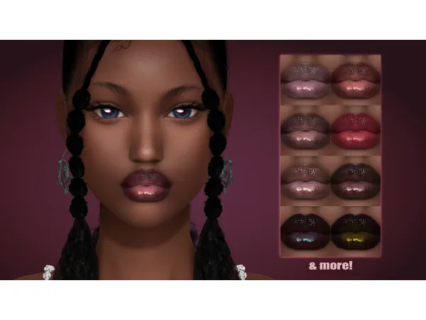 Alpha Peony lipstick by Obscurus - The Sims 4 Custom Content