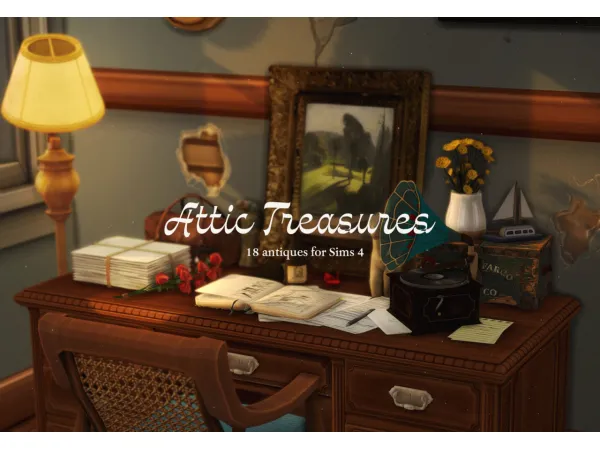 Mix attic treasures by atticwindowatdawn - The Sims 4 Custom Content