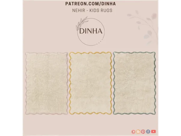 Alpha Nehir Kids Rugs - The Sims 4 Custom Content