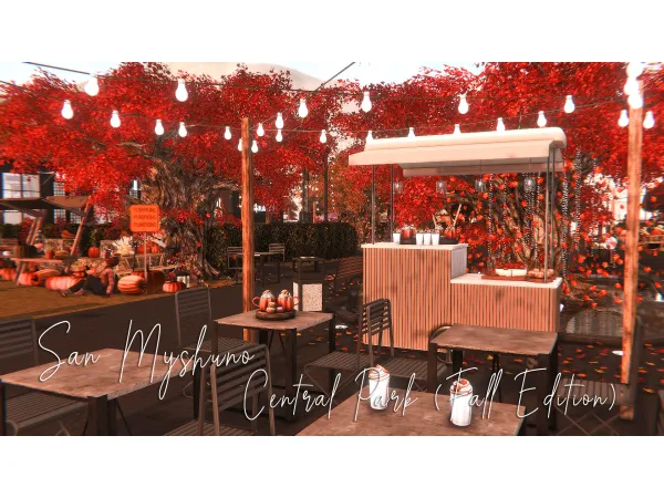 Alpha San Myshuno Central Park Fall Edition by ParisSimmer - The Sims 4 Custom Content