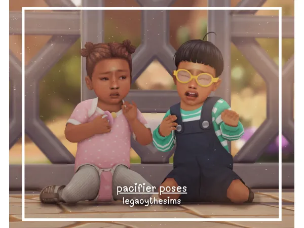 Mix pacifier poses accessory - The Sims 4 Custom Content