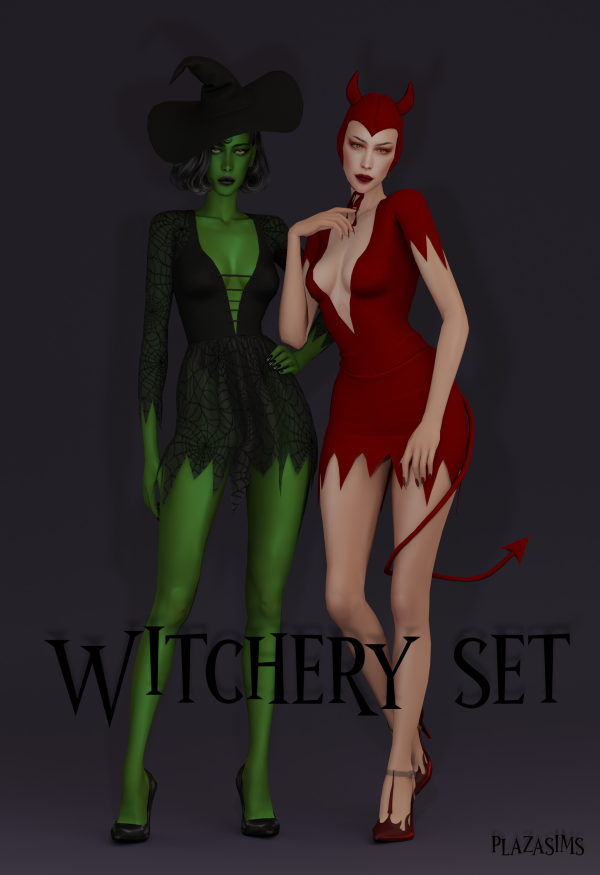 Mix Witchery set by simsfinds - The Sims 4 Custom Content