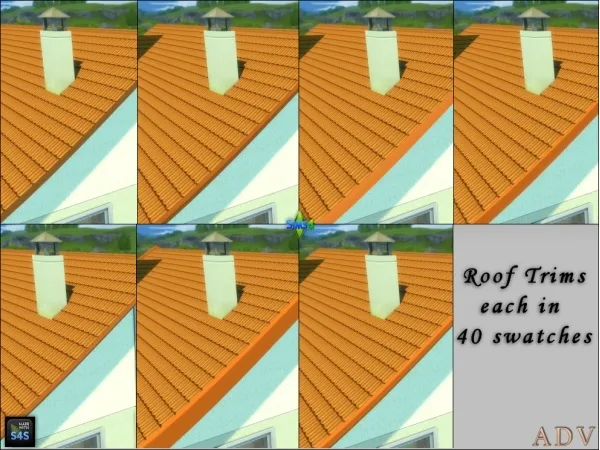 Mix Roof trims - The Sims 4 Custom Content