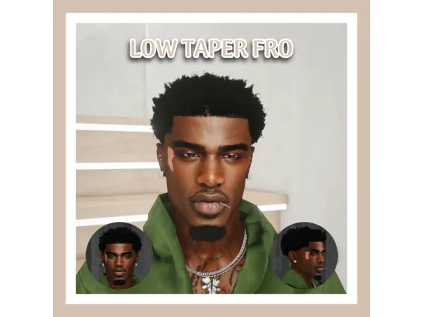 Alpha LOW TAPER FRO by Khadijah551 - The Sims 4 Custom Content