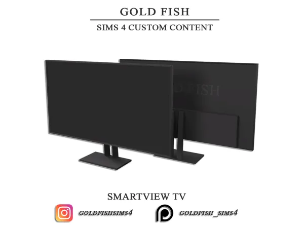 Mix GoldFish SmartView TV - The Sims 4 Custom Content