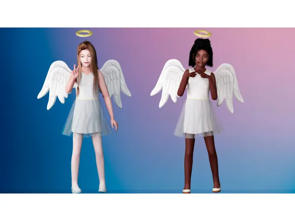 Mix Hikari Angelic Child Attire by Garfiel - The Sims 4 Custom Content