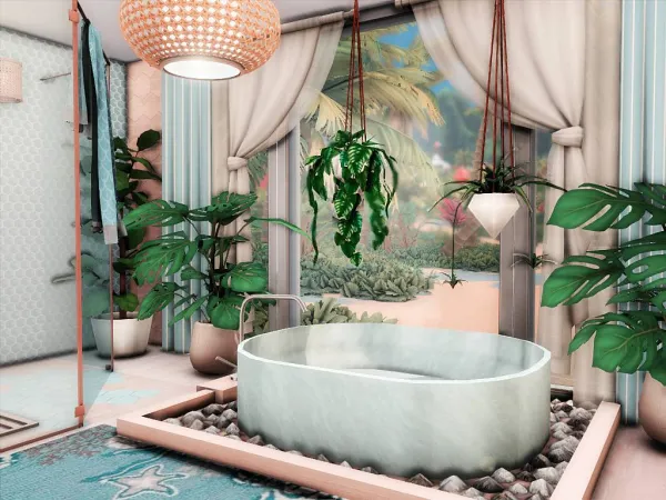 Alpha Bath in Tropics by dasie2 - The Sims 4 Custom Content