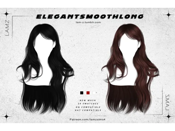 Alpha LAMZ_ElegantSmoothLongHairstyles_001F by lamzsims4 - The Sims 4 Custom Content