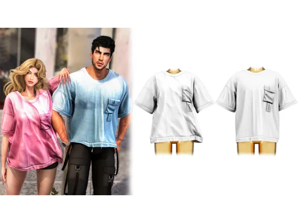 Alpha Street Style T shirt Set by Daph's - The Sims 4 Custom Content