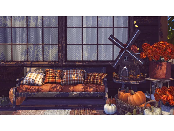 Alpha Cozynest Porch by ArwenKaboom - The Sims 4 Custom Content