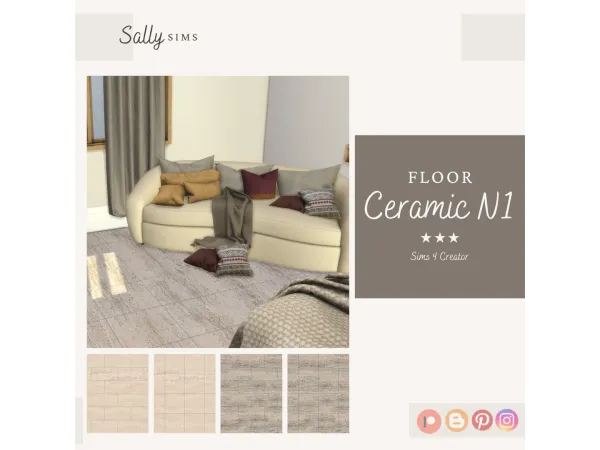 Alpha Floor CERAMIC N1 - The Sims 4 Custom Content