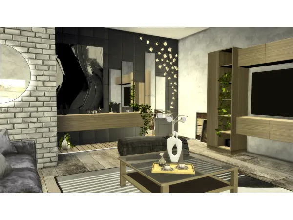Alpha Streex Living Room - The Sims 4 Custom Content
