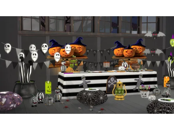 Mix Halloween Party Decorations by Kardofe - The Sims 4 Custom Content