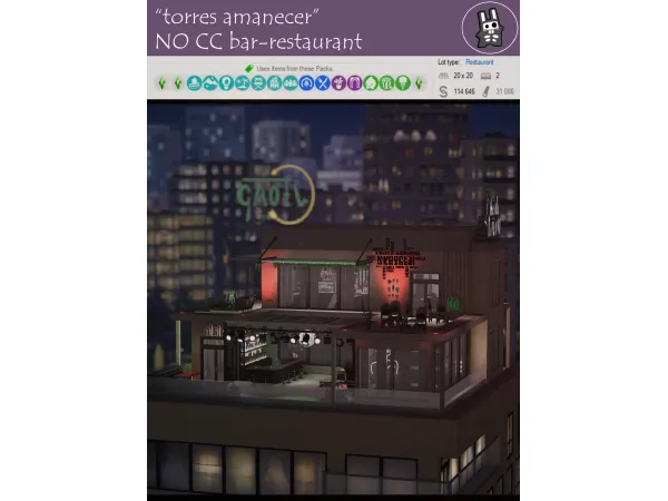 Maxis Match torres amanecer no lot download by the_nocturne - The Sims 4 Custom Content