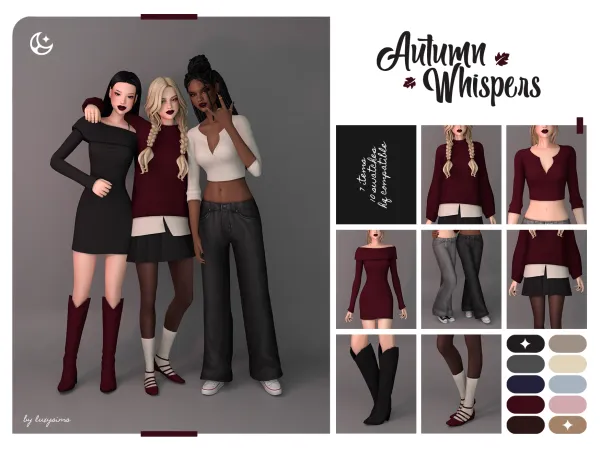 Maxis Match Autumn Whispers Collection by luxysims - The Sims 4 custom content
