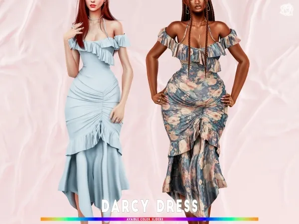 Alpha Darcy Dress BRsims - The Sims 4 Custom Content