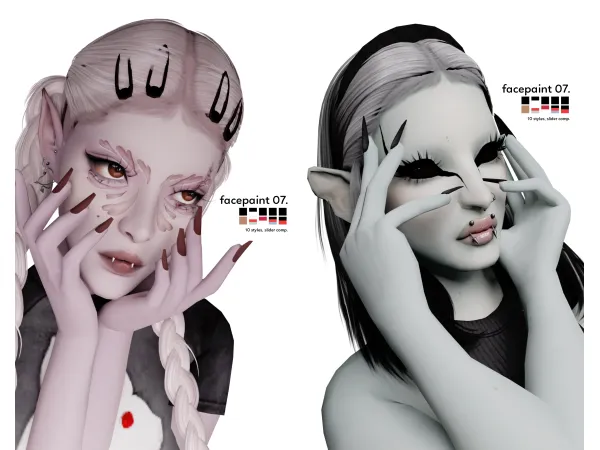 Maxis Match facepaint 07 by nsves - The Sims 4 Custom Content