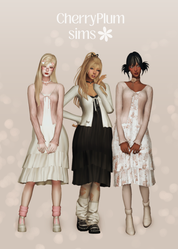 Maxis Match Willow Dress by simsfinds - The Sims 4 Custom Content
