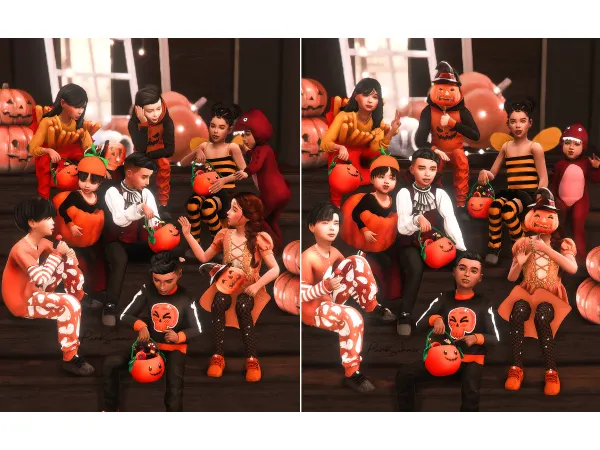Mix (ParisSimmer) Trick or Friends by ParisSimmer - The Sims 4 Custom Content
