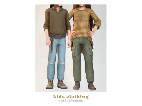Maxis Match Kids Clothing Compilation 1 by Adrienpastel - The Sims 4 Custom Content