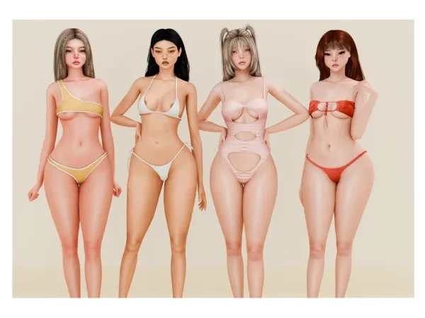 Alpha Bikini set - The Sims 4 Custom Content
