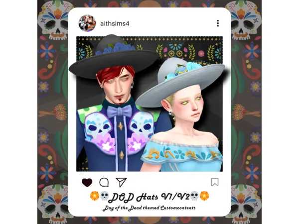 Maxis Match DOD Hats V1V2 by Aithsims - The Sims 4 Custom Content