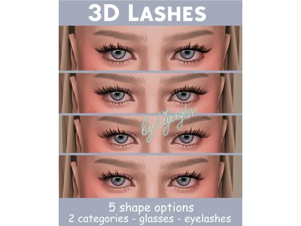 Mix Lashes 1 by Liyaglsv - The Sims 4 Custom Content