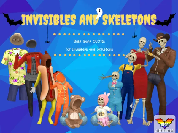 Maxis Match Outfits for Invisibles and SkeletonsUpdate102924 by Aithsims - The Sims 4 Custom Content