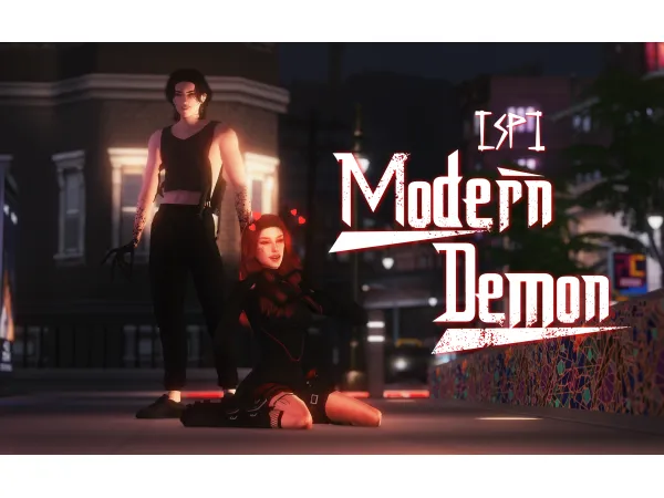 Mix [SP] Modern Demon by Sciophobis - The Sims 4 Custom Content