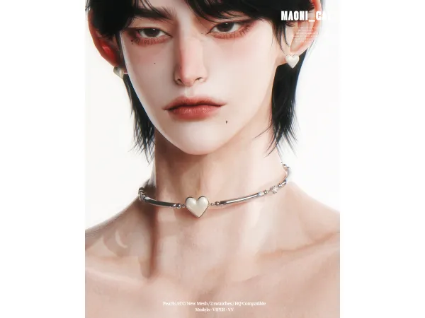 Alpha [Maoni_cat] Pearls ACC - The Sims 4 Custom Content