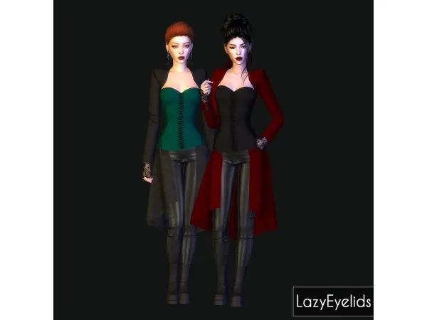 Alpha Gothic vampire outfit - The Sims 4 Custom Content