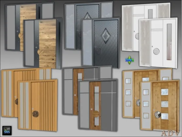 Mix Front doors - The Sims 4 Custom Content