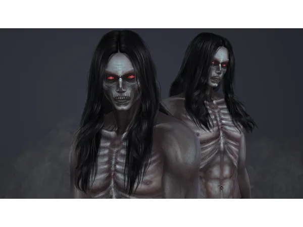 Alpha Grimr Hairstyle - The Sims 4 Custom Content