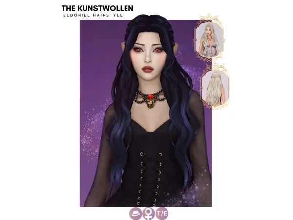 Maxis Match Paranormal Eldoriel Hairstyle by The Kunstwollen - The Sims 4 Custom Content