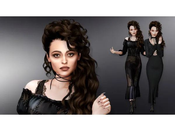 Alpha Bellatrix Lestrange by Jolea - The Sims 4 Custom Content