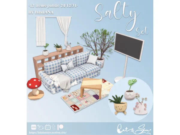 Mix Salty Set (Part 2) by lalaLANA - The Sims 4 Custom Content